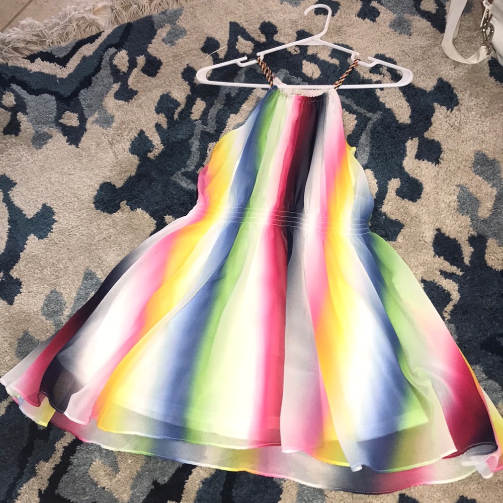 Rainbow Ella Moss Amber sleeveless kids dress